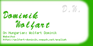 dominik wolfart business card